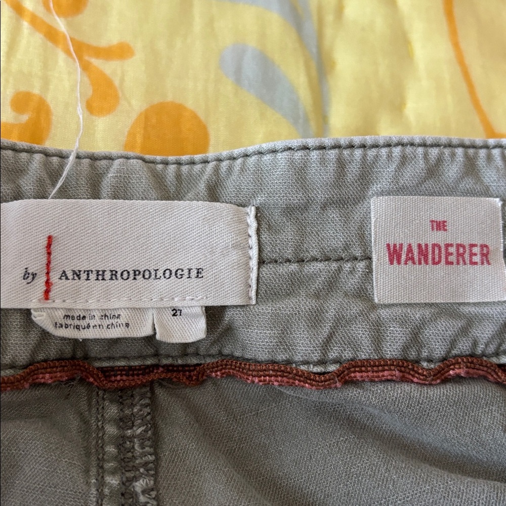 Anthropologie Olive Green Cargo Pants size 27 - Picture 3 of 7